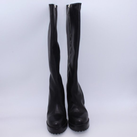 Michael Kors Leather Tall Riding Platform Heel Boots Black Size 40 New W/Defect - Picture 5 of 11